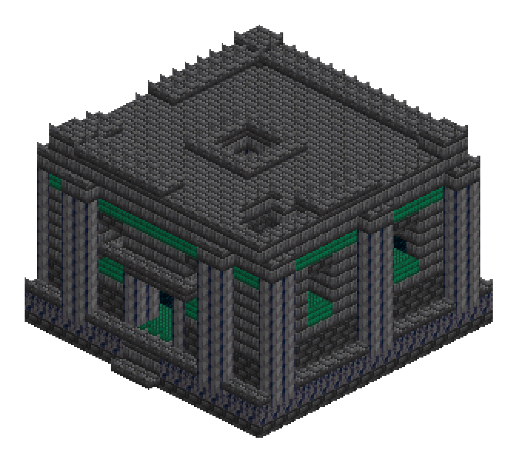 Ancient City Shrine — isometric preview