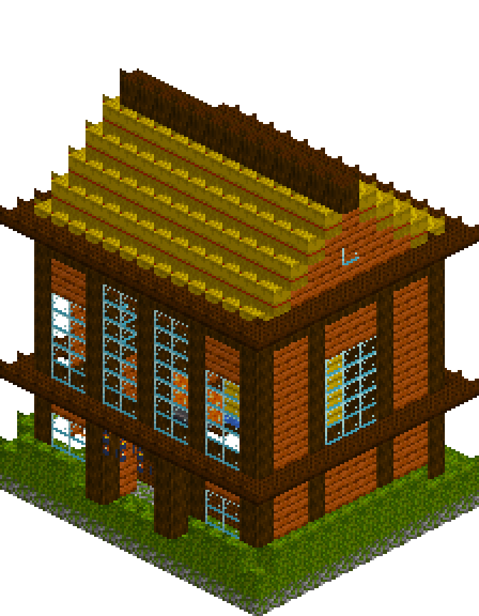 Bamboo and Wood Farm — isometric preview