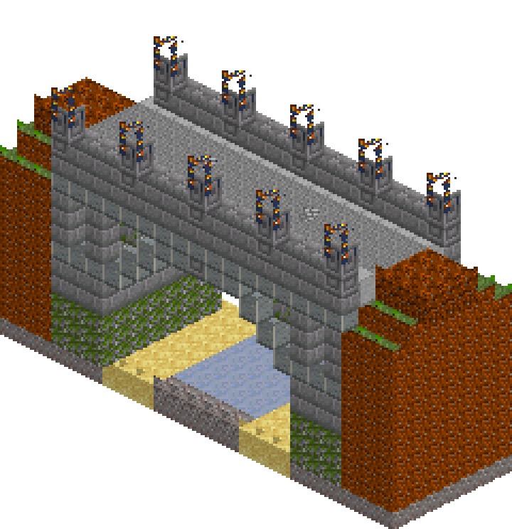 Stone Arch Bridge — isometric preview