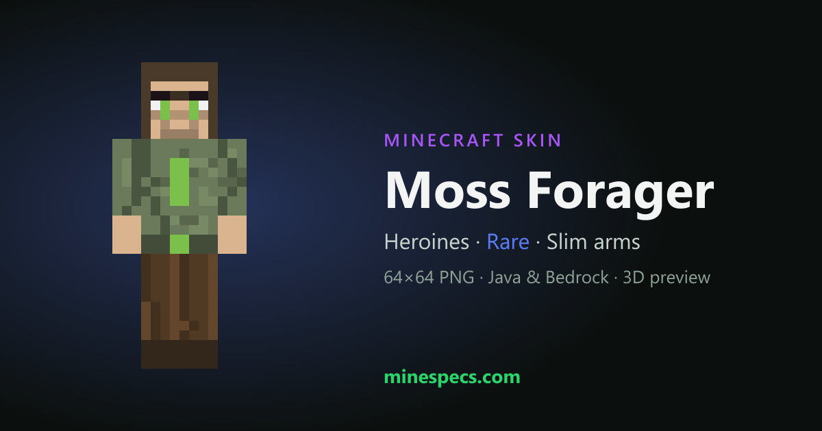 Moss Forager Minecraft Skin — 3D Preview & Download